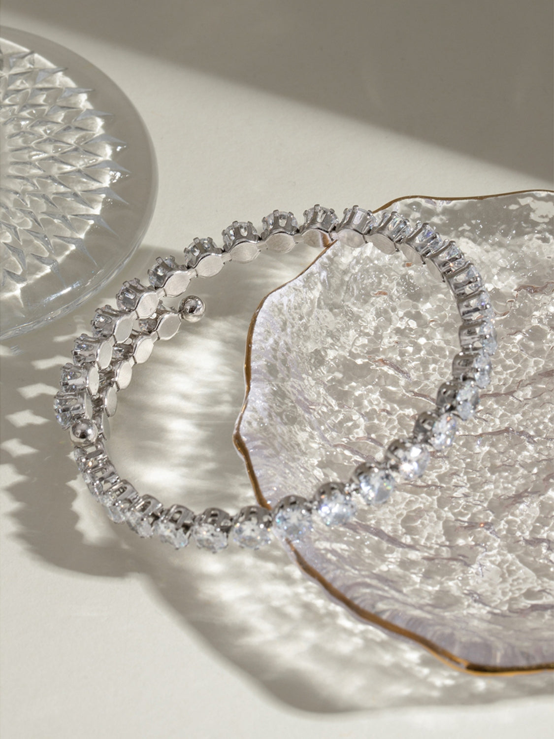 Stainless Steel Inlaid Zircon Bracelet - felvior
