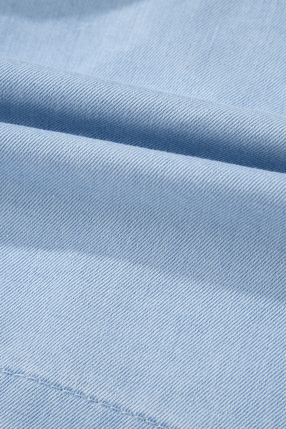 Backless Halter Neck Denim Top