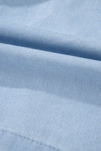 Backless Halter Neck Denim Top