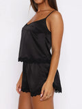Lace Detail Cami and Shorts Set - felvior