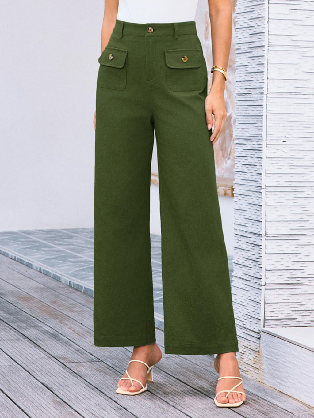 High Waist Wide Leg Pants