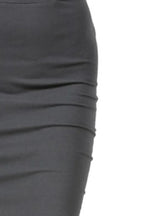 Zenana Premium Cotton Basic Knee Skirt