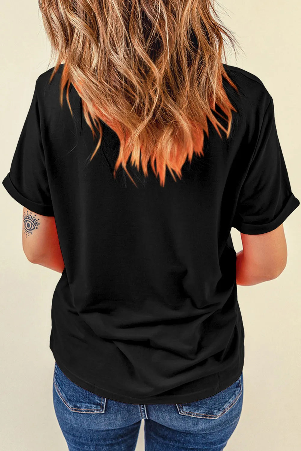 Graphic Round Neck Short Sleeve T-Shirt - felvior