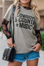 Letter Graphic Round Neck Short Sleeve T-Shirt