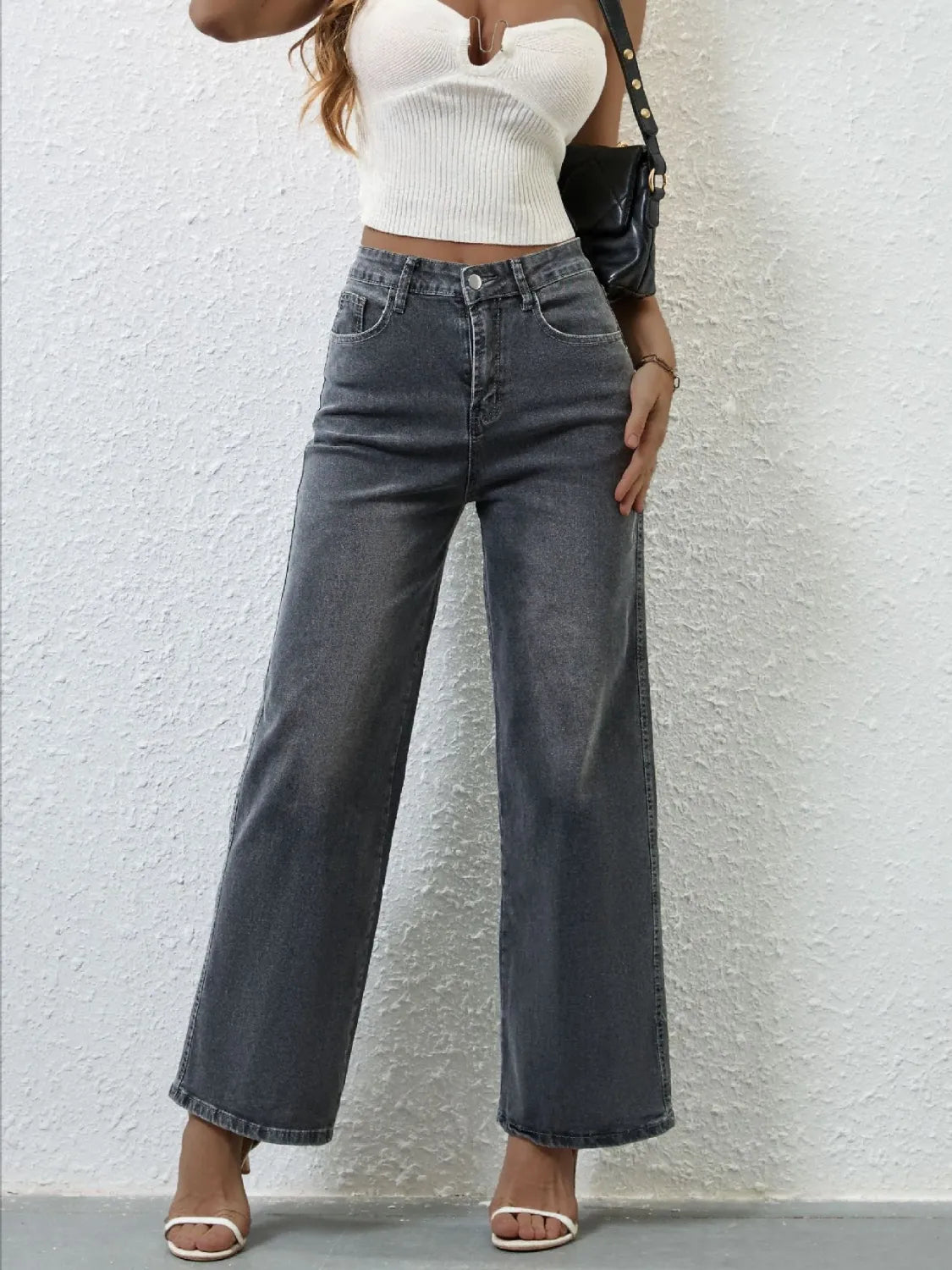 High Rise Wide Leg Jeans