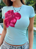 Devine Graphic Round Neck Short Sleeve T-Shirt