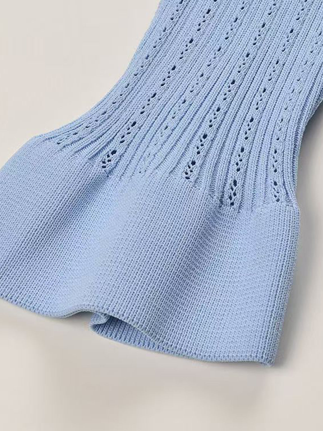 Ruffled V-Neck Top and Midi Skirt Sweater Set - felvior