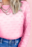 Bow Round Neck Long Sleeve Top - felvior