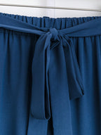 Printed Ruffled Cap Sleeve Top and Pants Set