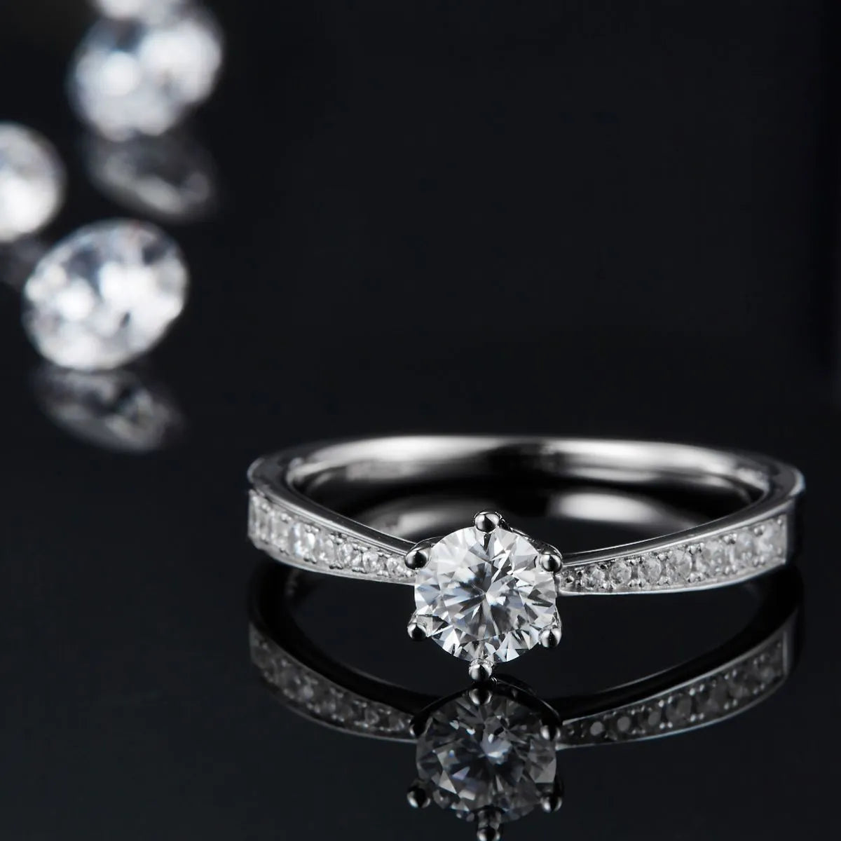 Moissanite 925 Sterling Silver Ring - felvior