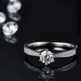 Moissanite 925 Sterling Silver Ring - felvior