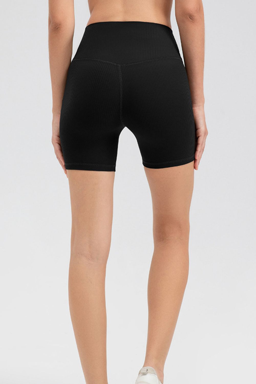 Wide Waistband Slim Fit Sports Shorts - felvior