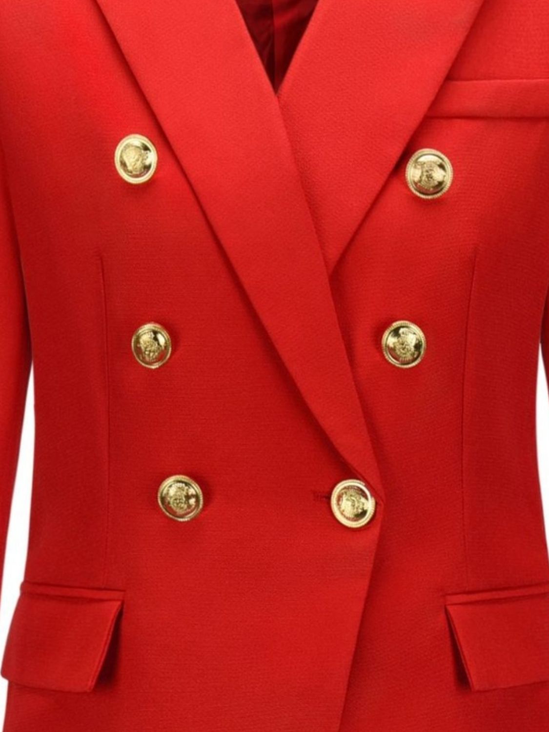 Lapel Collar Long Sleeve Blazer - felvior