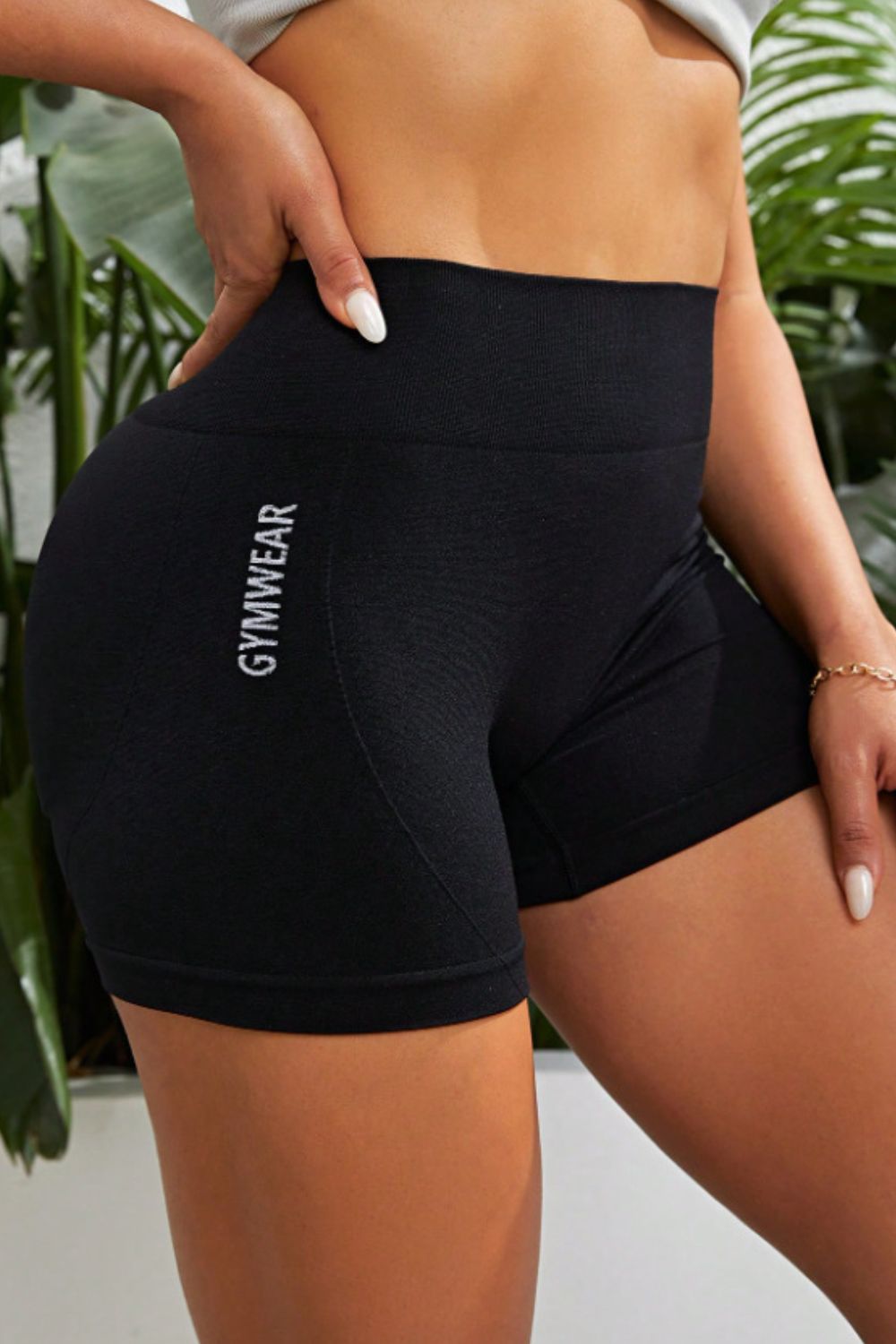 Slim Fit High Waistband Active Shorts - felvior