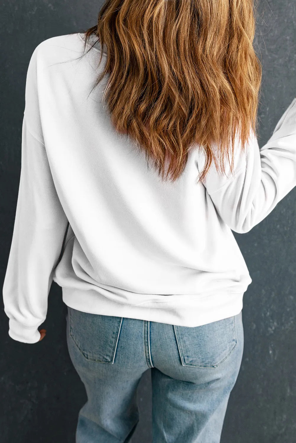 Football Round Neck Long Sleeve Sweatshirt - felvior