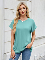 Florira Round Neck Short Sleeve T-Shirt