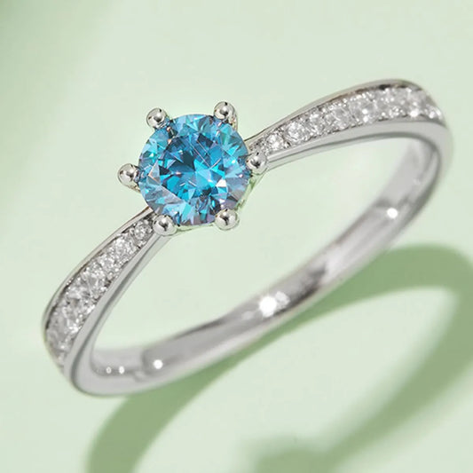 Moissanite 925 Sterling Silver Ring - felvior