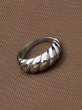 Ribbed Titanium Steel Ring - felvior