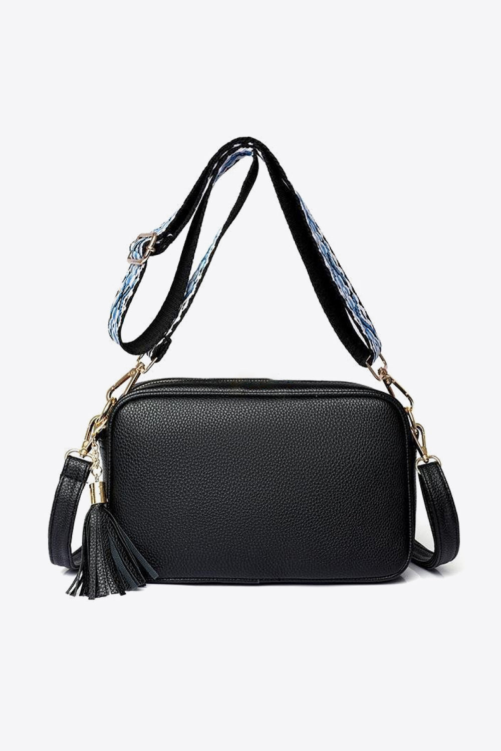 PU Leather Tassel Crossbody Bag - felvior