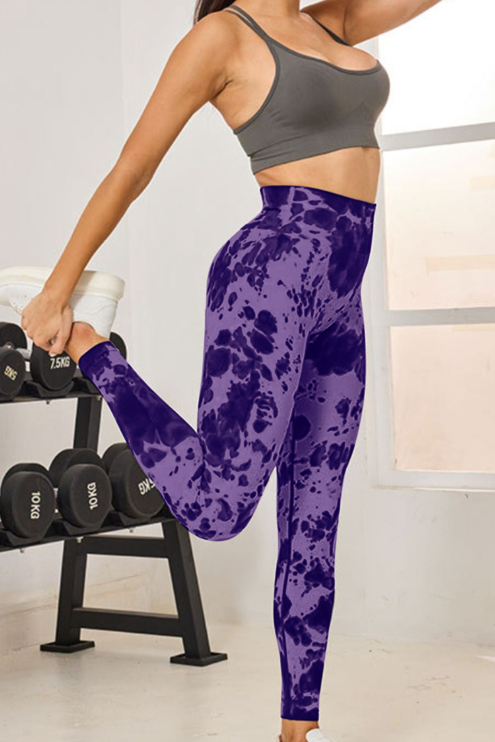 Tie-Dye High Waist Active Leggings - felvior