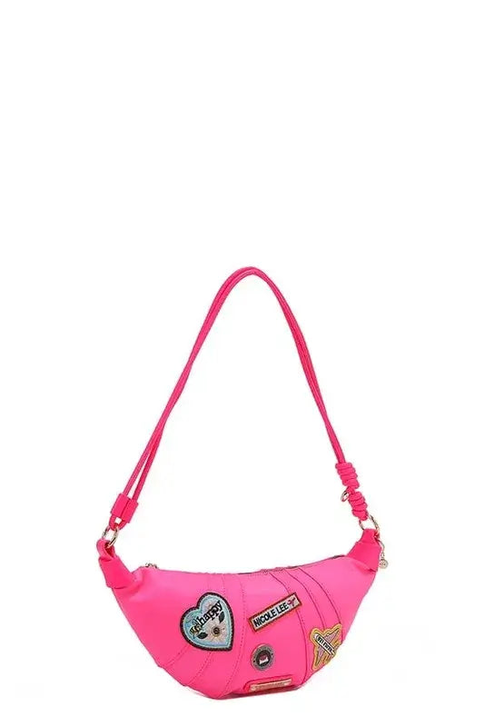 Nicole Lee USA Color Patch Croissant Bag