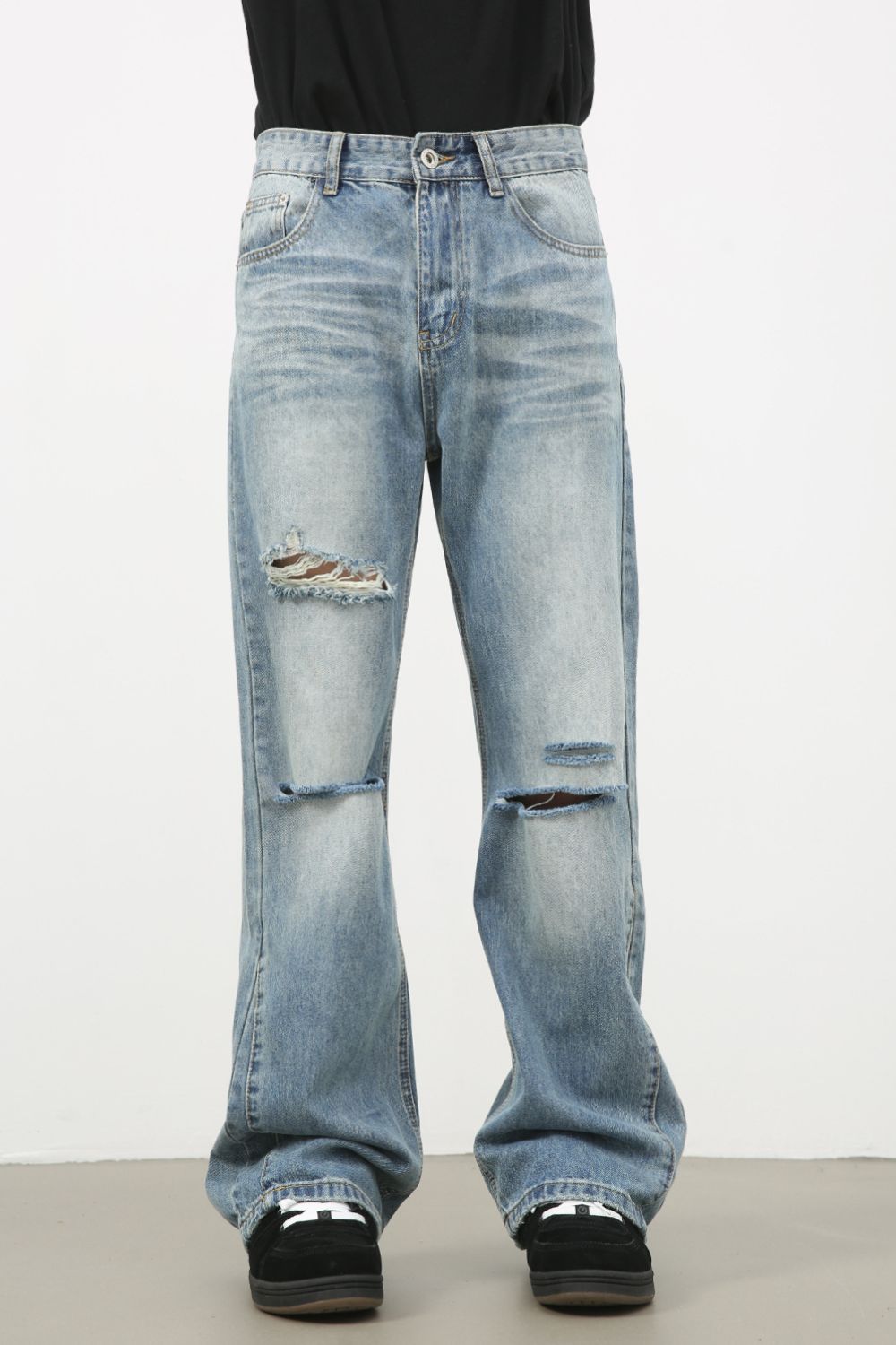 Men's Distressed Jeans - felvior