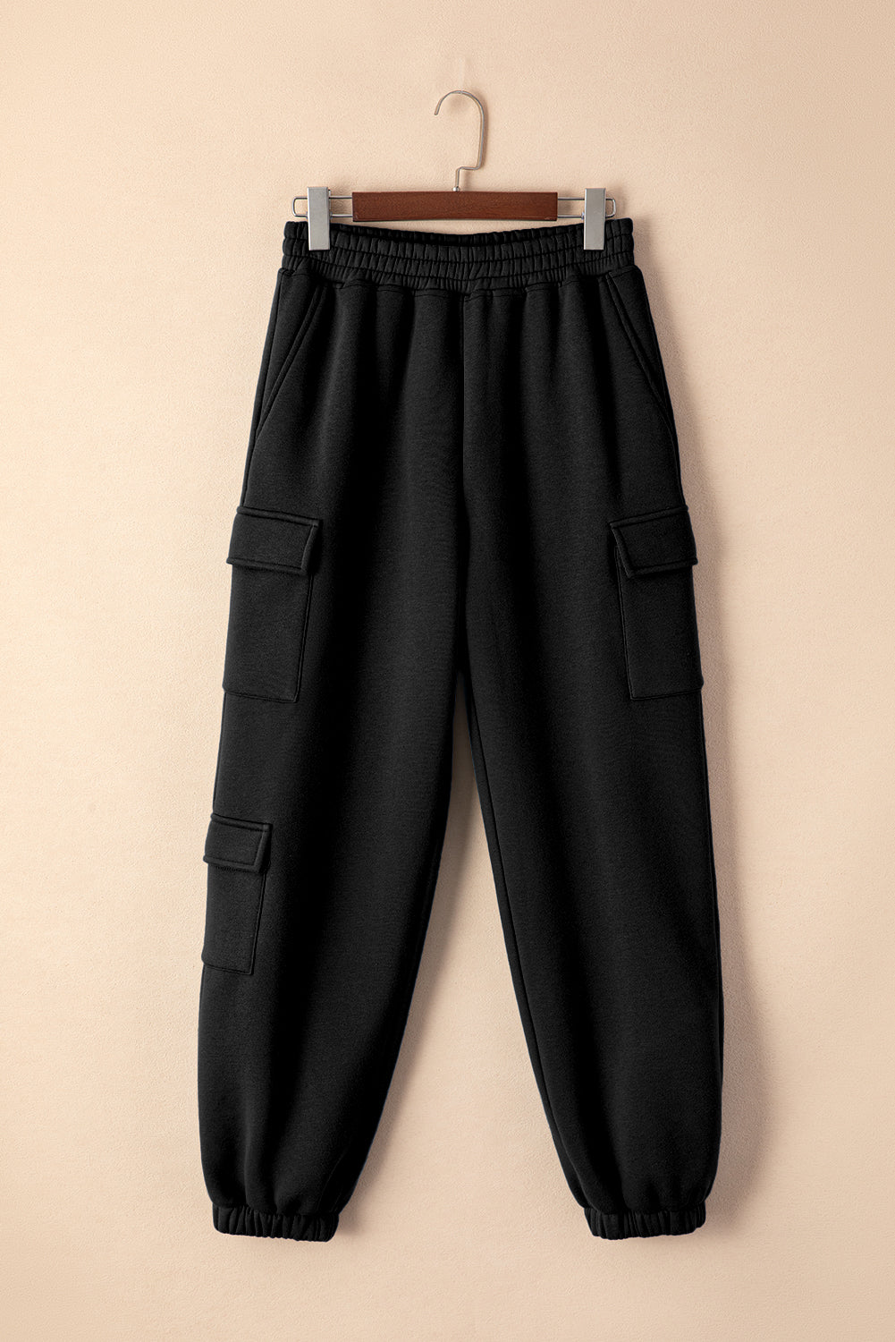 Pocketed Elastic Waist Active Joggers - felvior