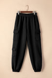 Pocketed Elastic Waist Active Joggers - felvior