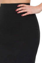 Zenana Premium Cotton Basic Knee Skirt