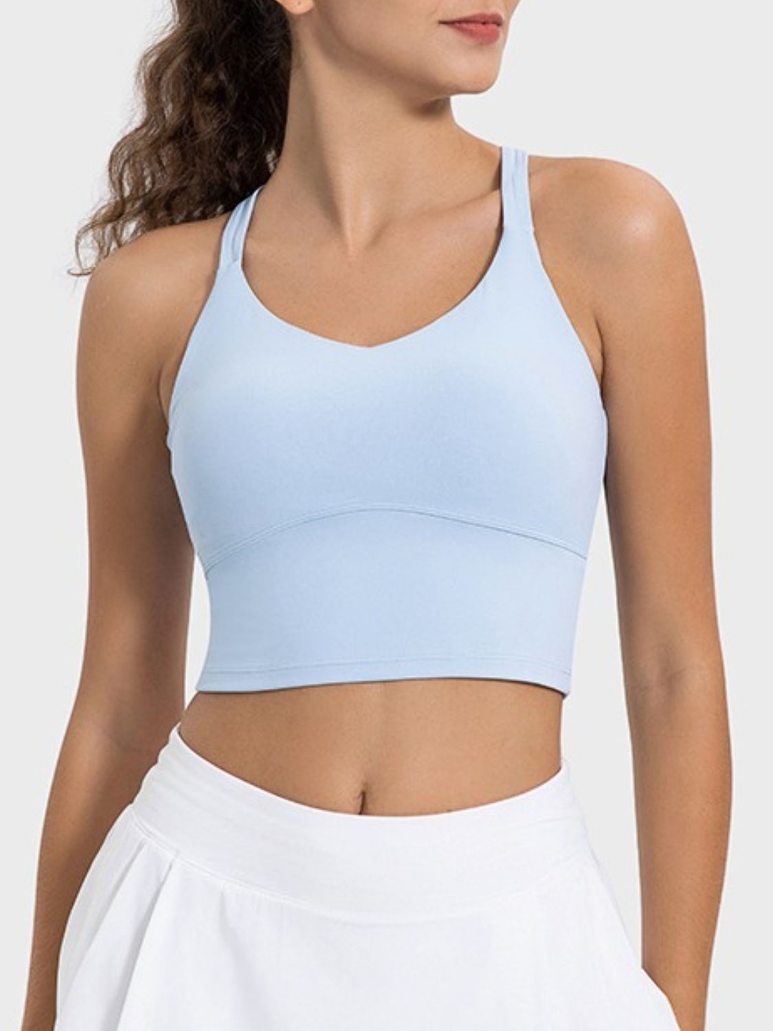 Millennia Crisscross Round Neck Active Tank - felvior