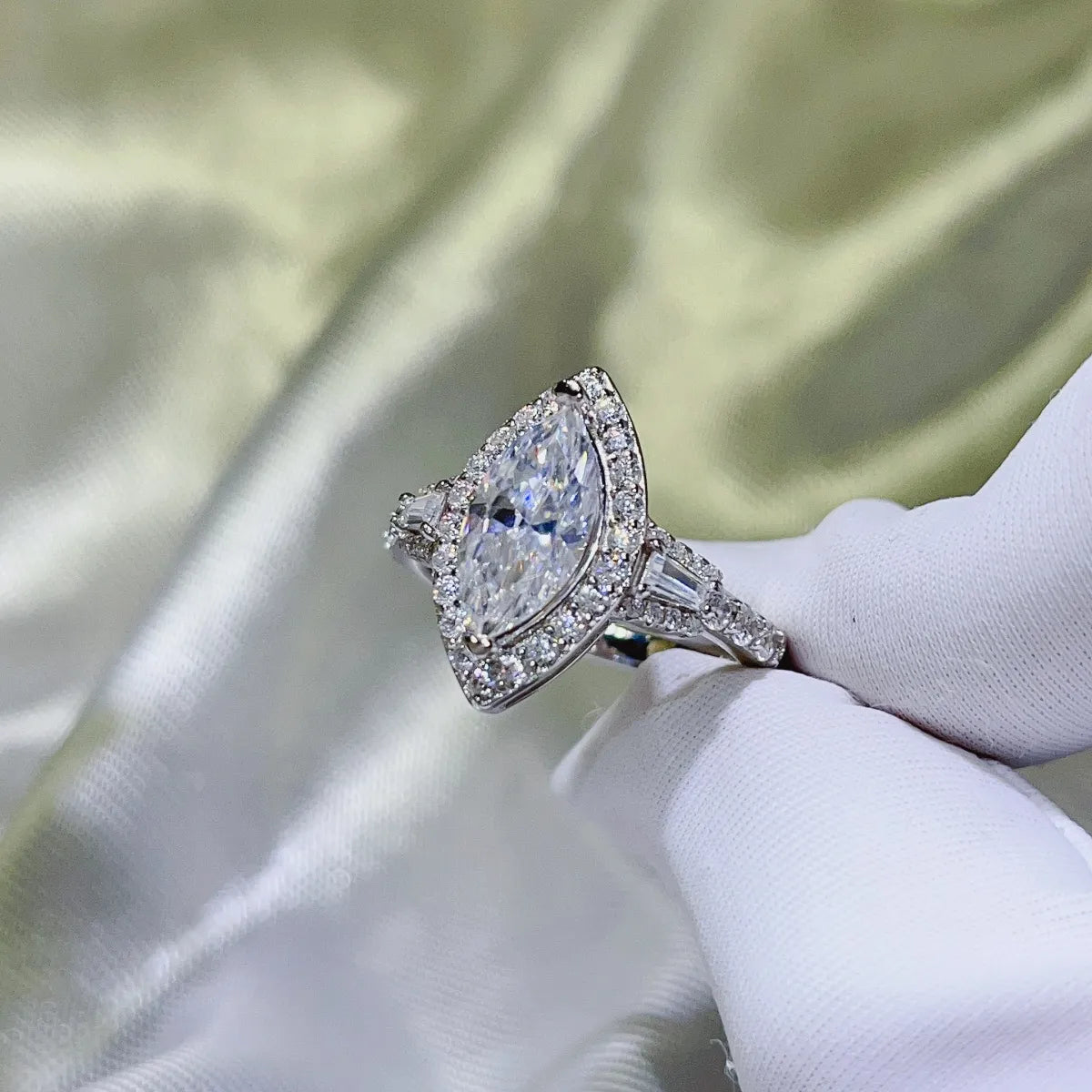 2 Carat Moissanite 925 Sterling Silver Ring - felvior