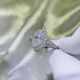 2 Carat Moissanite 925 Sterling Silver Ring - felvior