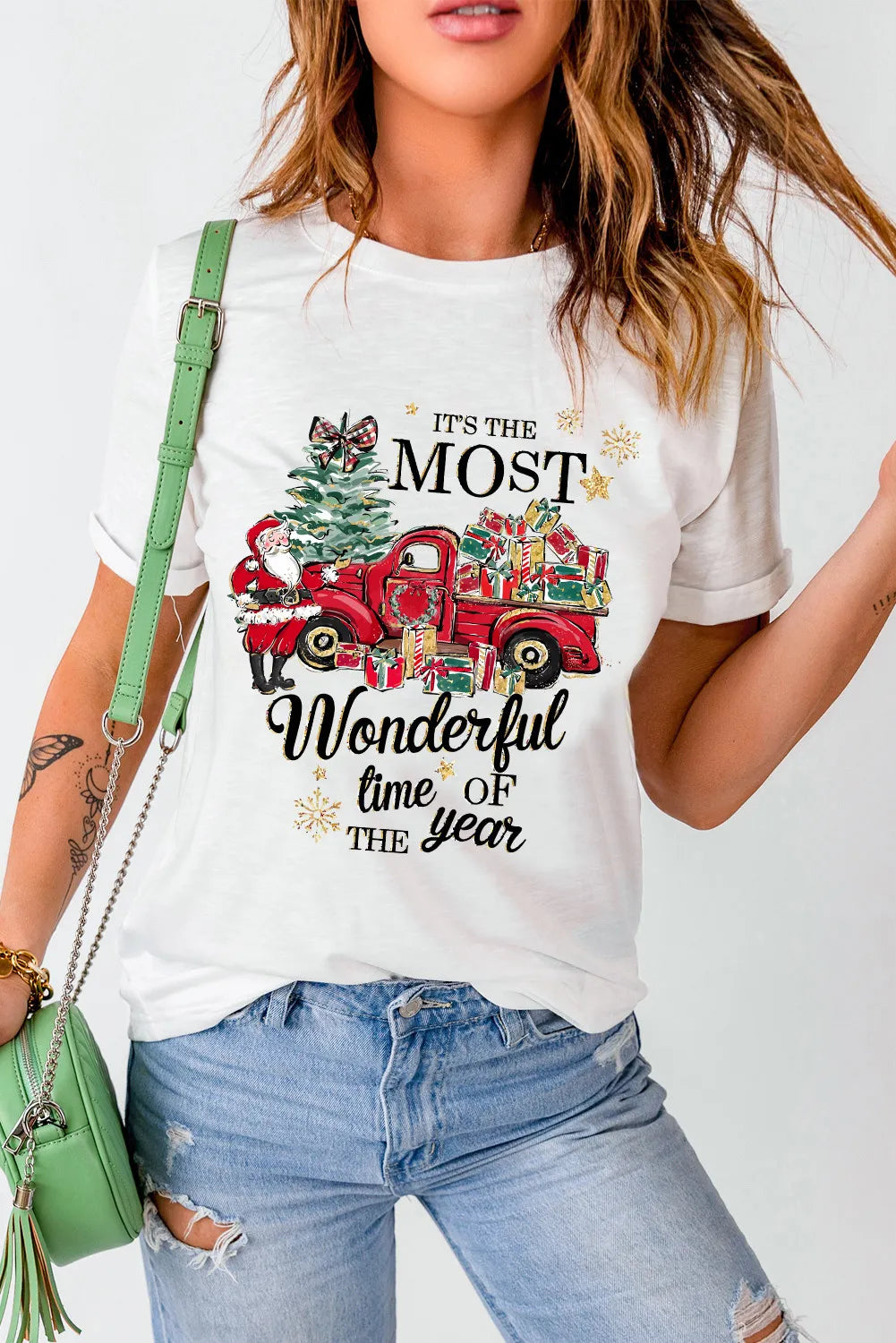 Graphic Round Neck Short Sleeve T-Shirt - felvior