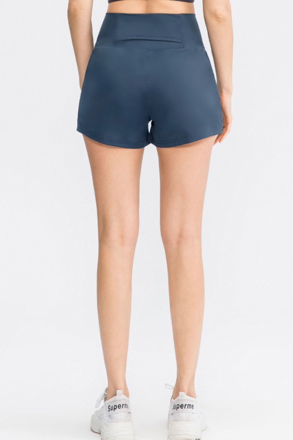 Wide Waistband Sports Shorts with Pockets - felvior
