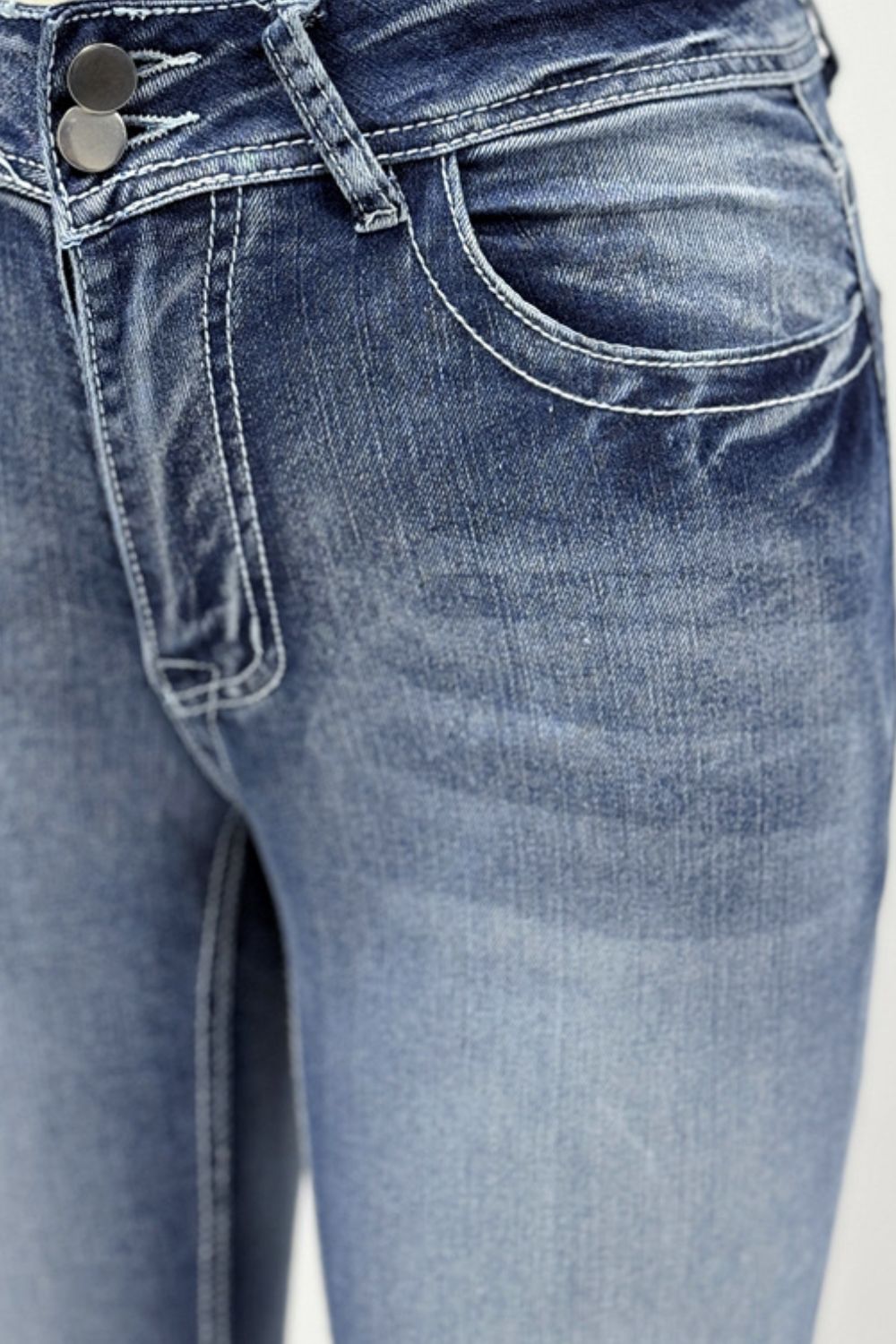 Star Embroidered Bootcut Jeans - felvior