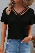 V-Neck Short Sleeve T-Shirt