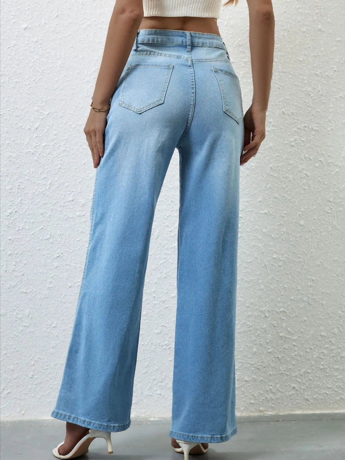 High Rise Wide Leg Jeans