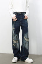 Men's Distressed Jeans with Pockets