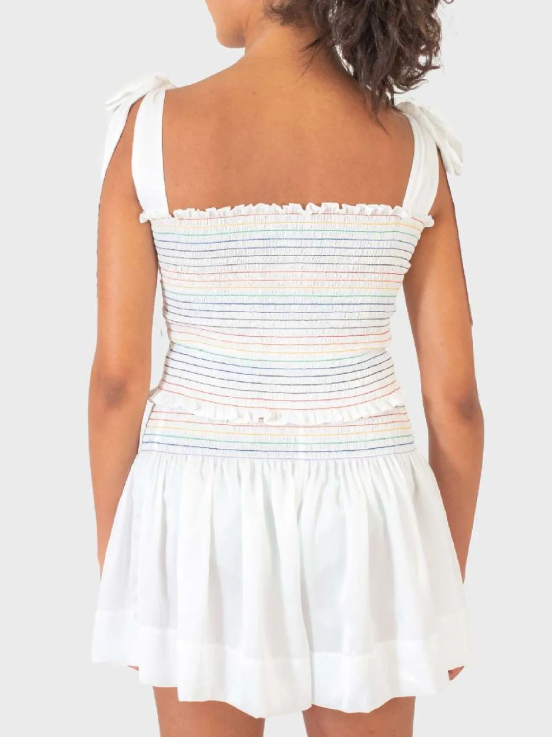 Smocked Tie Shoulder Cami and Shorts Set - felvior