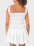 Smocked Tie Shoulder Cami and Shorts Set - felvior