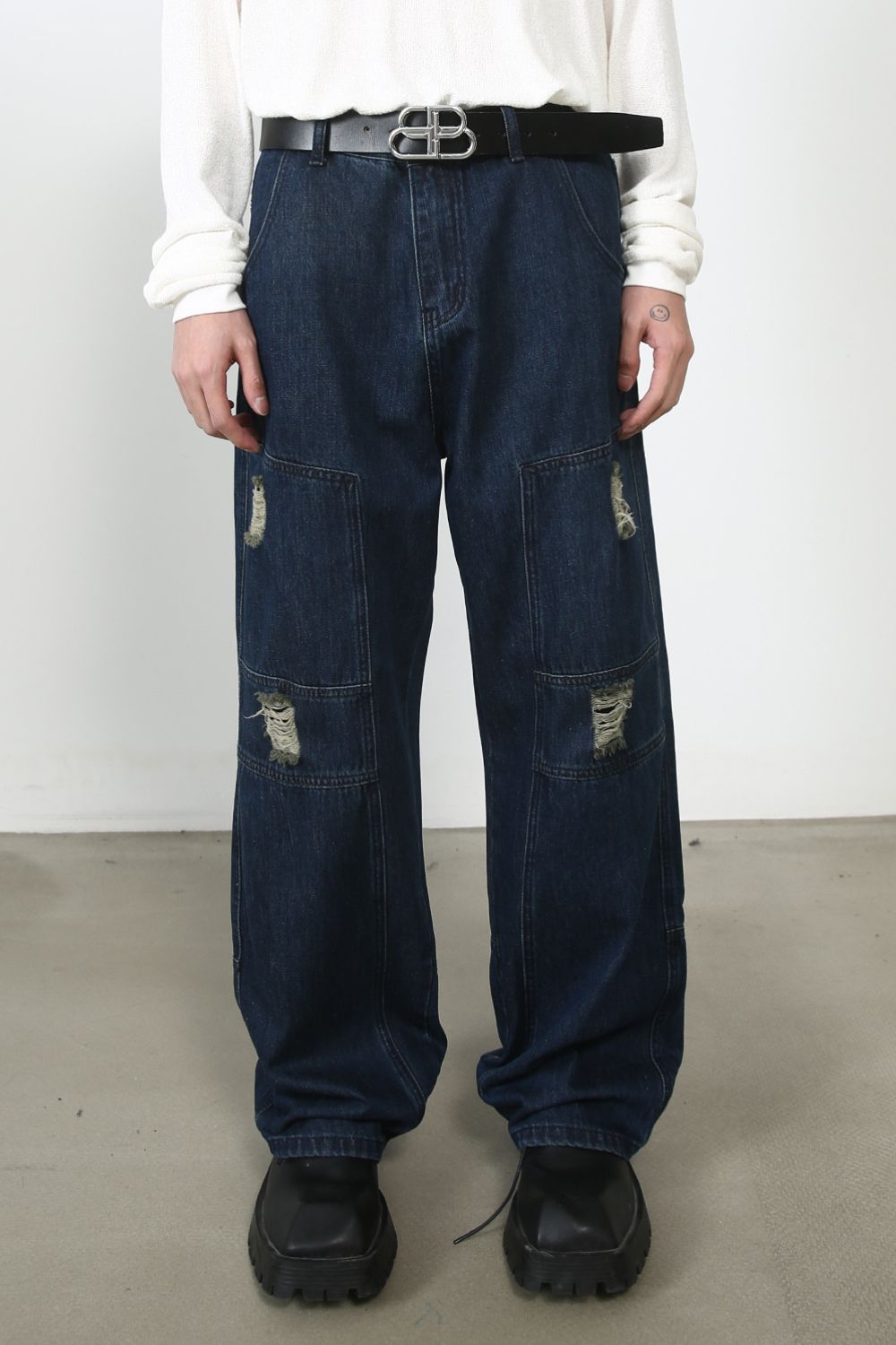 Men's Distressed Jeans with Pockets Zweitbild