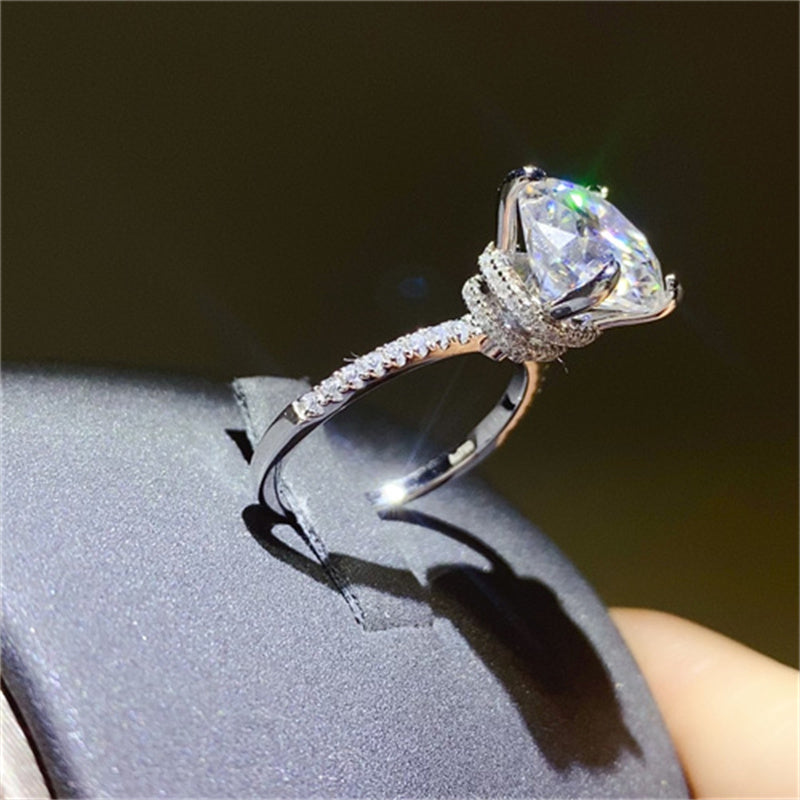 5 Carat Moissanite 925 Sterling Silver Ring - felvior
