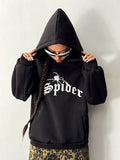 SPIDER Long Sleeve Hoodie with Kangaroo Pocket - felvior
