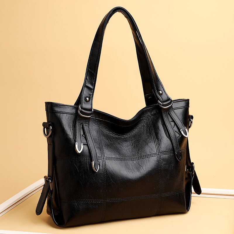 PU Leather Medium Handbag - felvior