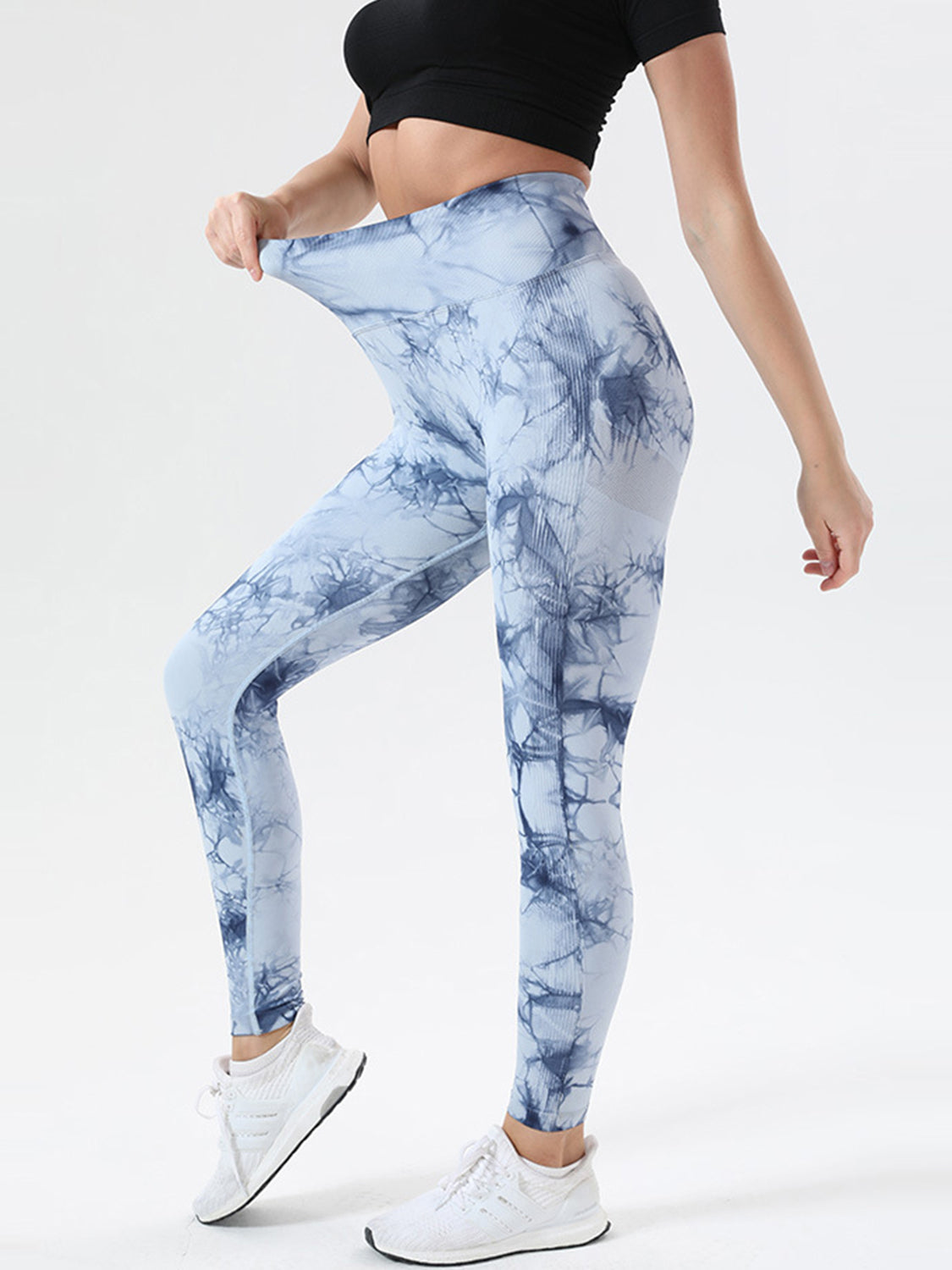 Tie-Dye High Waist Active Leggings - felvior