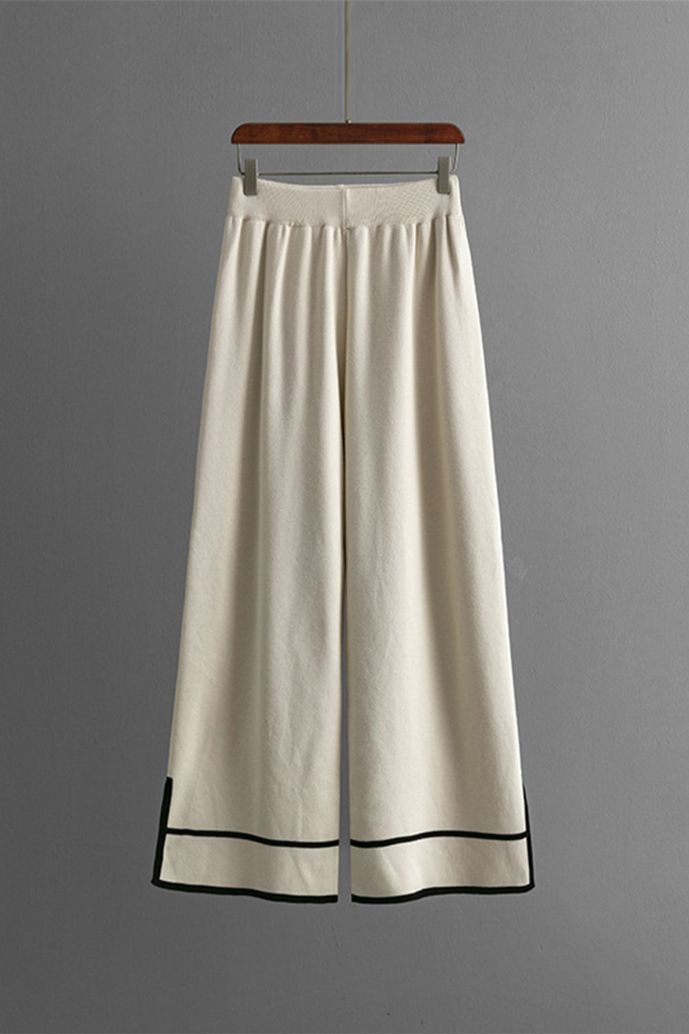 High-Low Round Neck Top and Pants Sweater Set - felvior