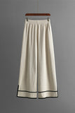 High-Low Round Neck Top and Pants Sweater Set - felvior