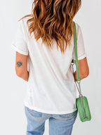 Perfee Round Neck Short Sleeve T-Shirt