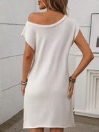 One Shoulder Mini Sweater Dress