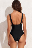 Plunge Wide Strap One-Piece Swimwear - felvior